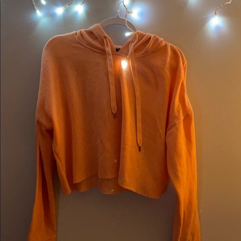 Peach cropped hoodie